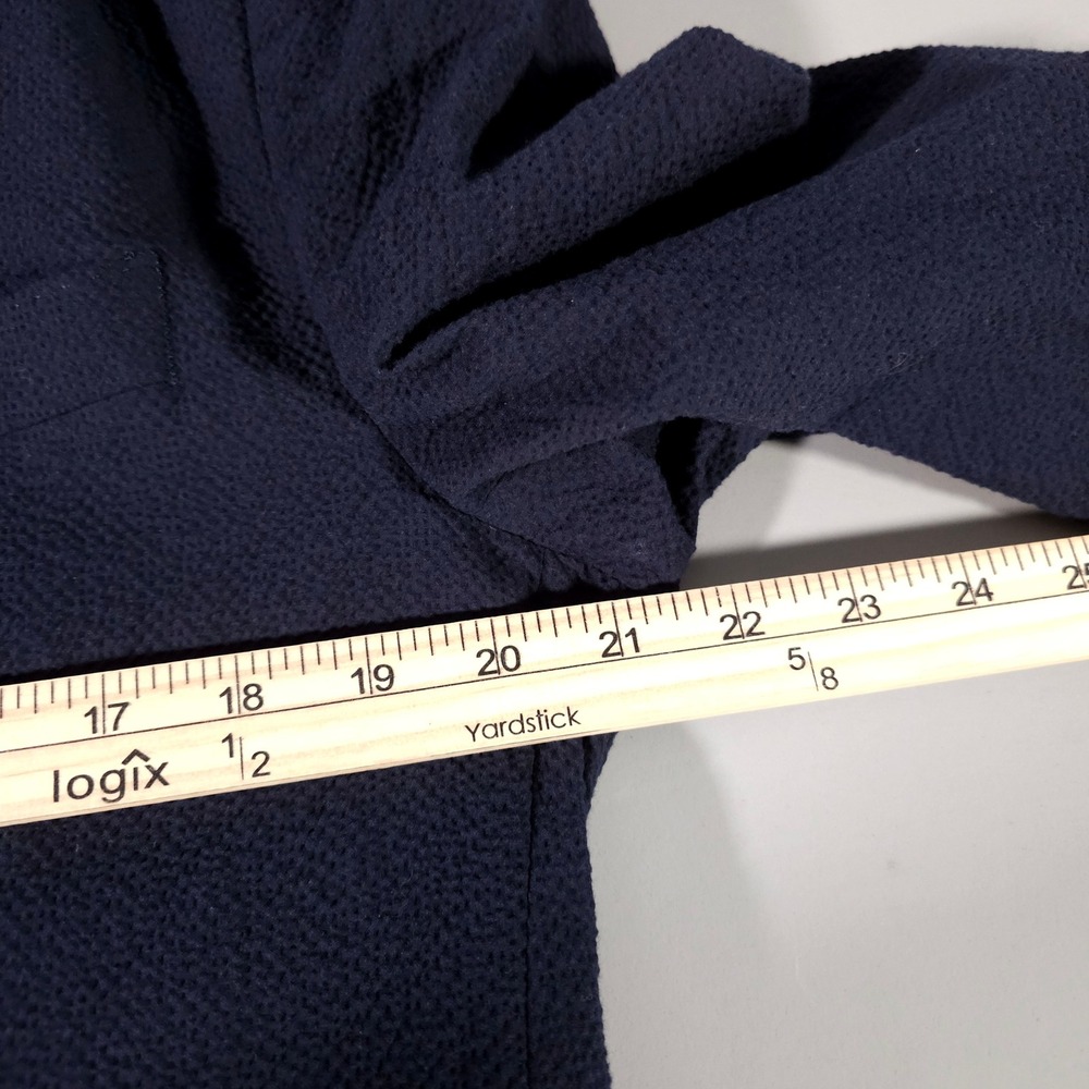 Tailorbyrd Blazer Mens 42R Navy Blue Seersucker Stretch Cotton Paisley Lining - Picture 4 of 8